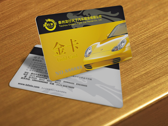 汽車租賃行業(yè)VI設(shè)計 龍行天下會員卡設(shè)計