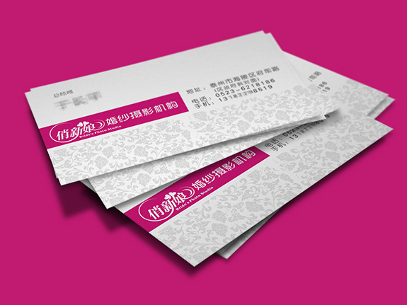 婚紗攝影品牌名片設(shè)計(jì) 俏新娘名片設(shè)計(jì)
